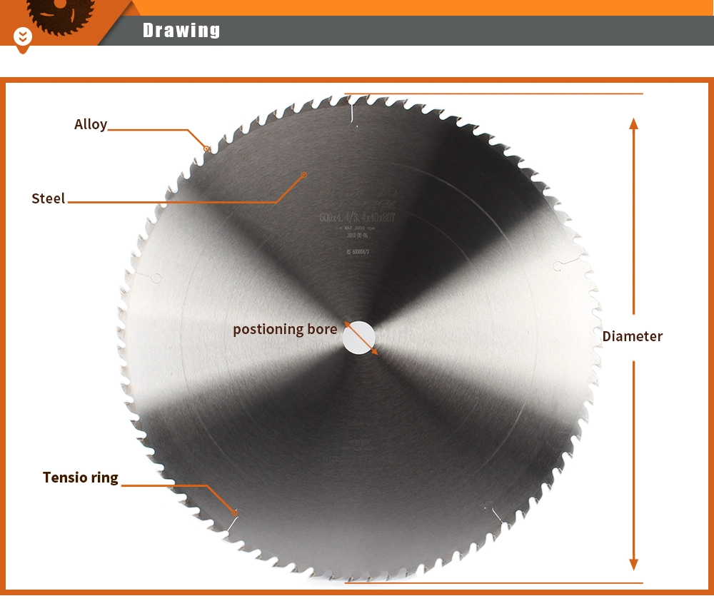 600mm Big Size 24 Inch Wood Aluminium Cutting Tct Circular Saw Blades